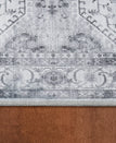 Wyatt & Ash Dream Mink Washable Rug Geraldine Grey Geometric 6'6" x 9'6" Area Rug