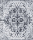 Wyatt & Ash Dream Mink Washable Rug Geraldine Grey Geometric 6'6" x 9'6" Area Rug