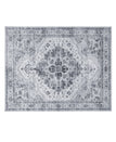 Wyatt & Ash Dream Mink Washable Rug Geraldine Grey Geometric 6'6" x 9'6" Area Rug