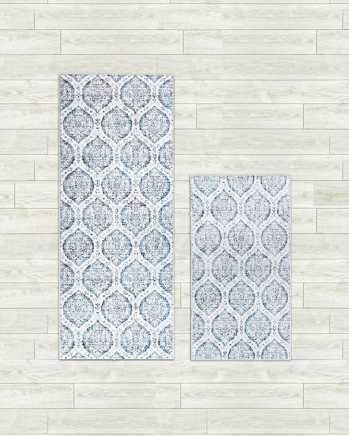 Alisha Aqua Dream Mink Printed Chenille