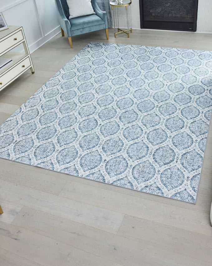 Alisha Aqua Dream Mink Printed Chenille