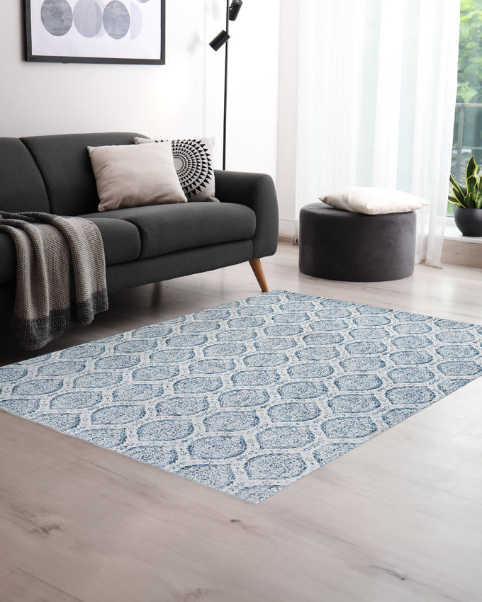 Alisha Aqua Dream Mink Printed Chenille