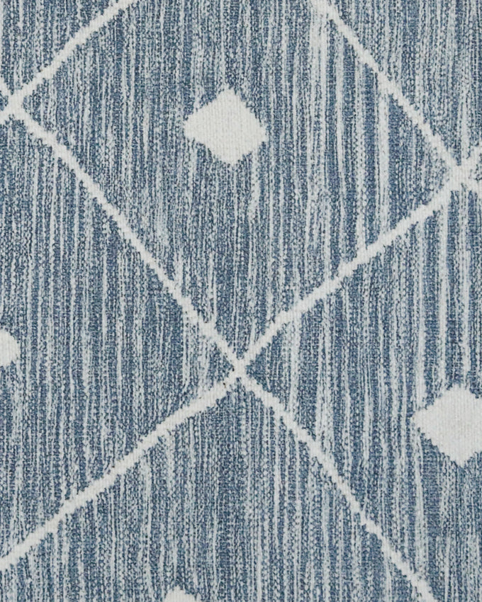Blue Grey Seta Imagine Printed Chenille