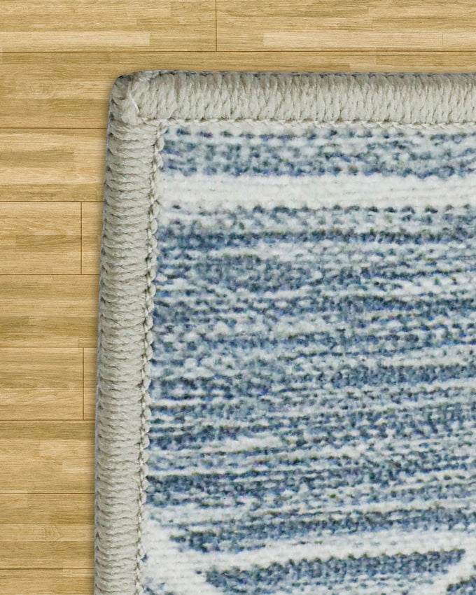 Blue Grey Seta Imagine Printed Chenille