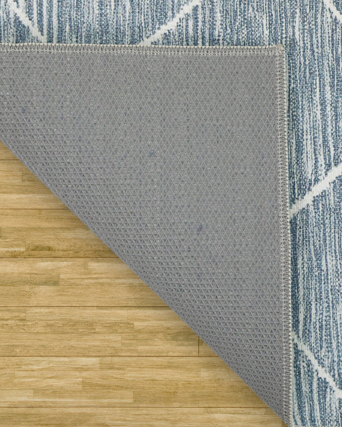 Blue Grey Seta Imagine Printed Chenille