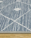 Blue Grey Seta Imagine Printed Chenille