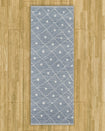 Blue Grey Seta Imagine Printed Chenille