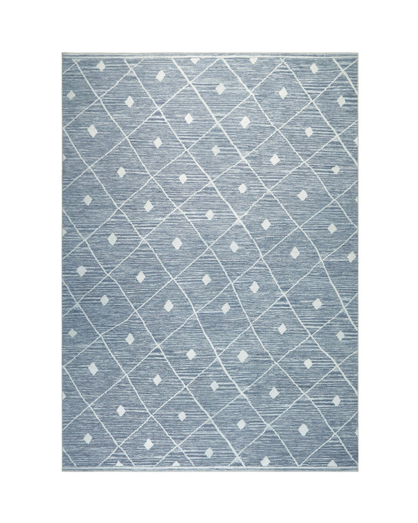 Blue Grey Seta Imagine Printed Chenille